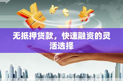 板芙无抵押贷款，快速融资的灵活选择
