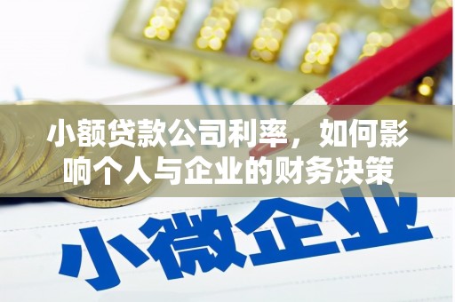 板芙小额贷款公司利率，如何影响个人与企业的财务决策