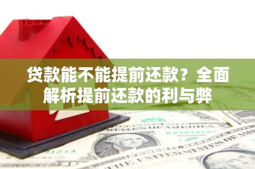 板芙贷款能不能提前还款？全面解析提前还款的利与弊