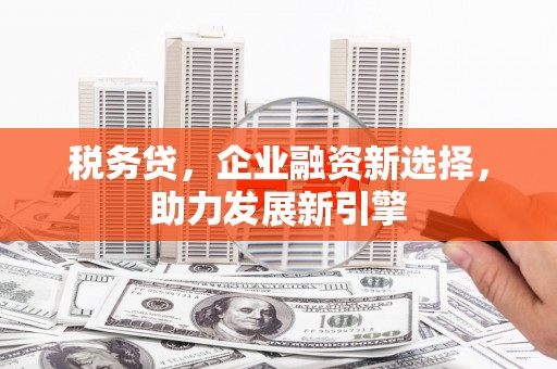 板芙税务贷，企业融资新选择，助力发展新引擎