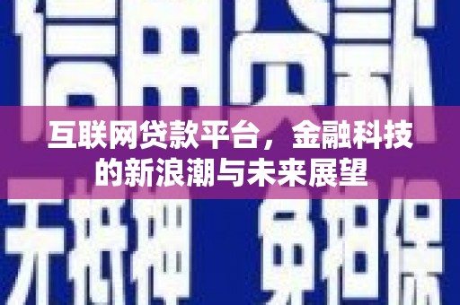 板芙互联网贷款平台，金融科技的新浪潮与未来展望