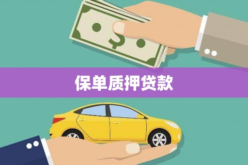 板芙保单质押贷款