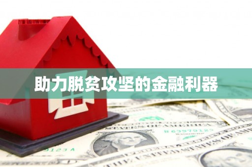 板芙助力脱贫攻坚的金融利器
