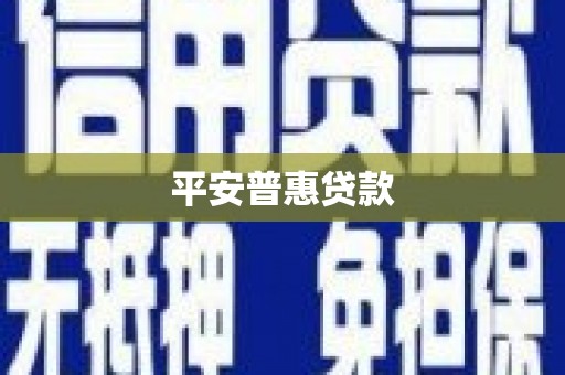 板芙平安普惠贷款